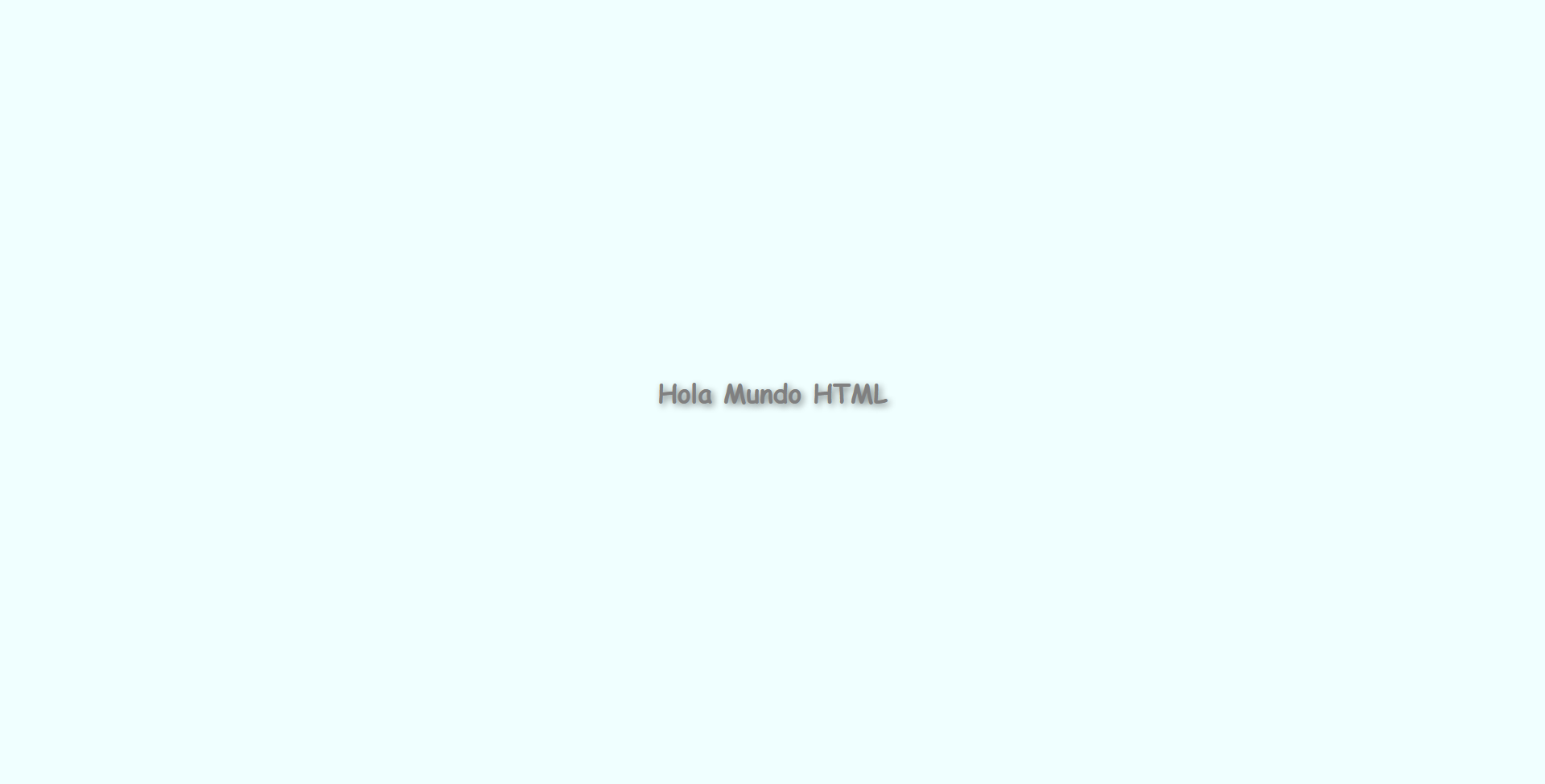 Hola Mundo HTML